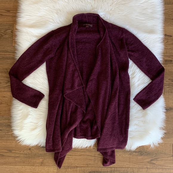 Barefoot Dreams Bamboo Chic Lite Knit Mulberry Cardigan Sweater Womens S/M - Picture 2 of 5
